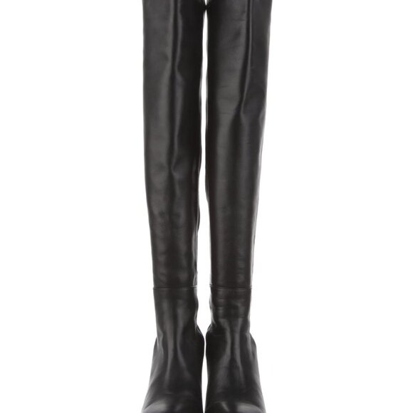 Stuart Weitzman 5050 Boots - Black Leather - Size 9.5 - Picture 3 of 4